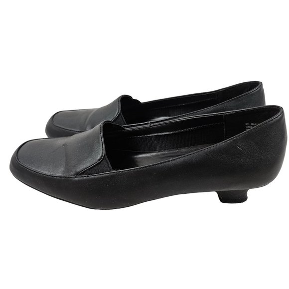 Coup D'Etat Womens Shoes Size 7.5M Harriet Pumps Black Faux Leather Slip On - Picture 3 of 8